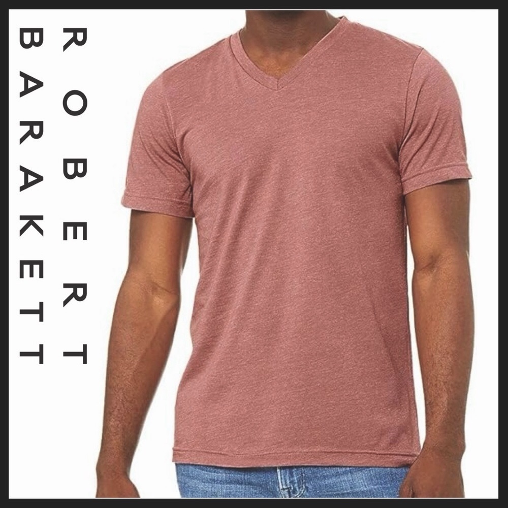 ROBERT BARAKETT Premium Men’s The Barakett V Tee Size (L) Sonoma Red